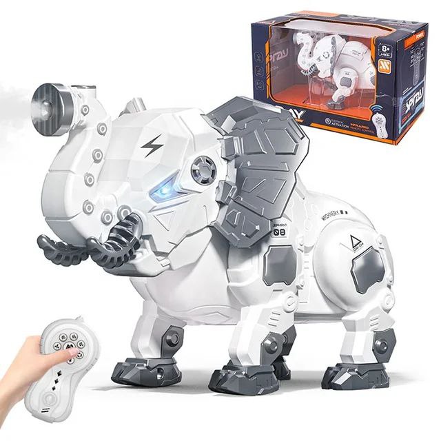 Remote Control Elephant Toy with Light and Music, Realistic Sound Effects, Suitable for Children and Adults