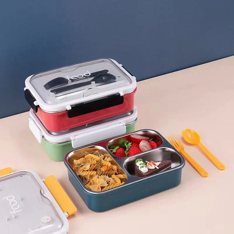 Lunch Box for Kids/Men/Women, Containers with 3 Compartments Office Lunch Box Freezer/Dishwasher Safe.