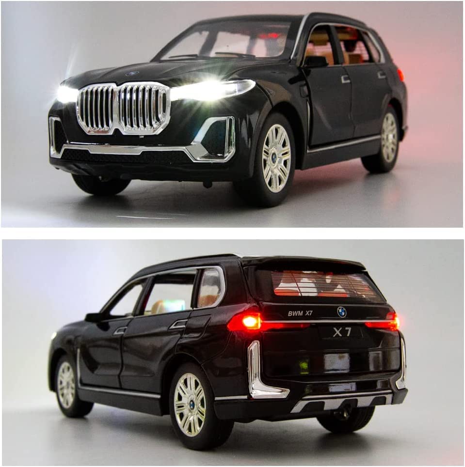 BMW X7 1:24 Die Cast Metal Toy Car Light And Sound For Kid  (Black, Red, Blue, Pack Of 1)