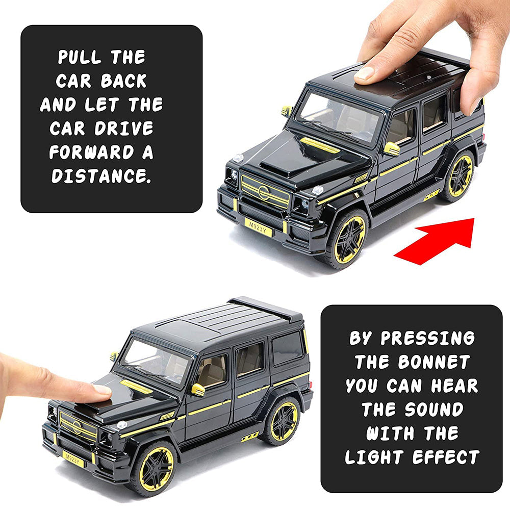 Mercedes Benz G63 1:24 Diecast Metal Toy Car Sound And Light (Black, Pack Of1)