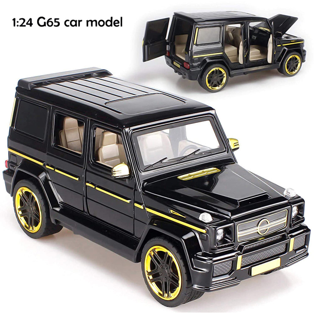 Mercedes Benz G63 1:24 Diecast Metal Toy Car Sound And Light (Black, Pack Of1)