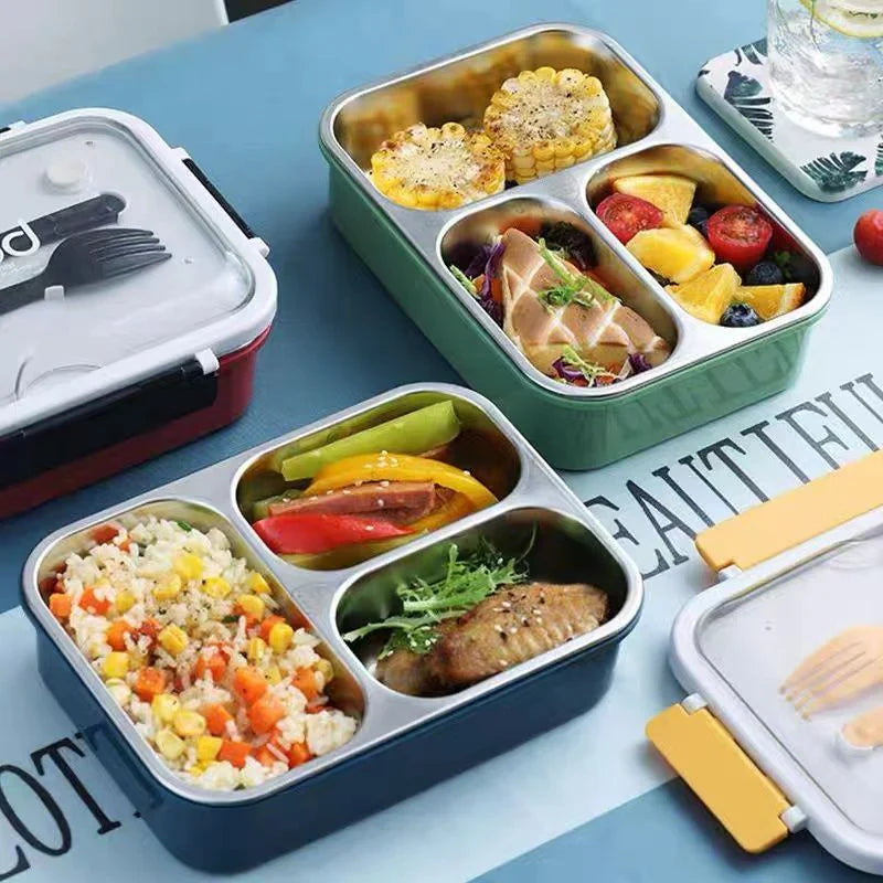 Lunch Box for Kids/Men/Women, Containers with 3 Compartments Office Lunch Box Freezer/Dishwasher Safe.