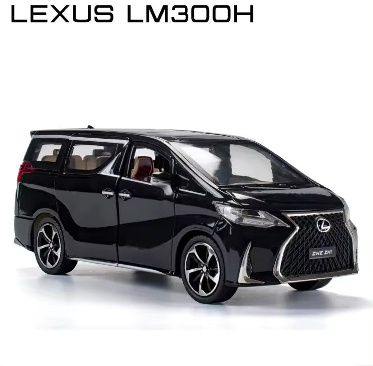 TOYOTA LEXUS LM300 1:24 DIECAST METAL TOY CAR WITH OPENABLE DOORS & LIGHT, MUSIC BOYS CAR FOR KIDS BEST TOYS GIFTS TOYS FOR KIDS [SIZE:-22CM*9CM*7CM]【 MULTICOLOR 】