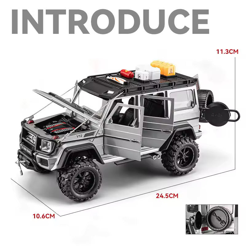 Mercedes-Benz Brabus G550 1:24 DIECAST METAL TOY CAR WITH OPENABLE DOORS & LIGHT, MUSIC BOYS CAR FOR KIDS BEST TOYS GIFTS TOYS FOR KIDS [SIZE:-24.5CM*11.3CM*10.6CM]【 MULTICOLOR 】