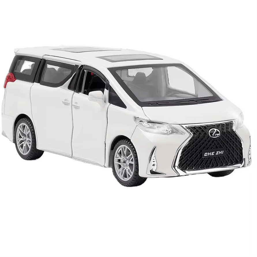 TOYOTA LEXUS LM300 1:32 DIECAST METAL TOY CAR WITH OPENABLE DOORS & LIGHT, MUSIC BOYS CAR FOR KIDS BEST TOYS GIFTS TOYS FOR KIDS [SIZE:-17.5CM*6CM*6CM]【 MULTICOLOR 】