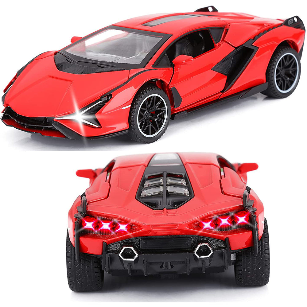 Lamborghini Sian 1:24 Die-Cast Alloy Metal Toy Car Light & Sound Multicolor (Multicolor, Pack Of1)