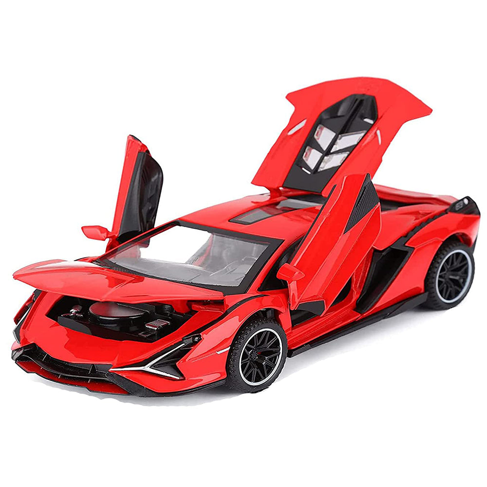 Lamborghini Sian 1:32 DieCast Metal Toy Car Light & Sound (Multicolour :- Red, Green, Black, Blue)