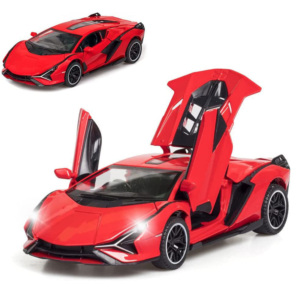 Lamborghini Sian 1:24 Die-Cast Alloy Metal Toy Car Light & Sound Multicolor (Multicolor, Pack Of1)