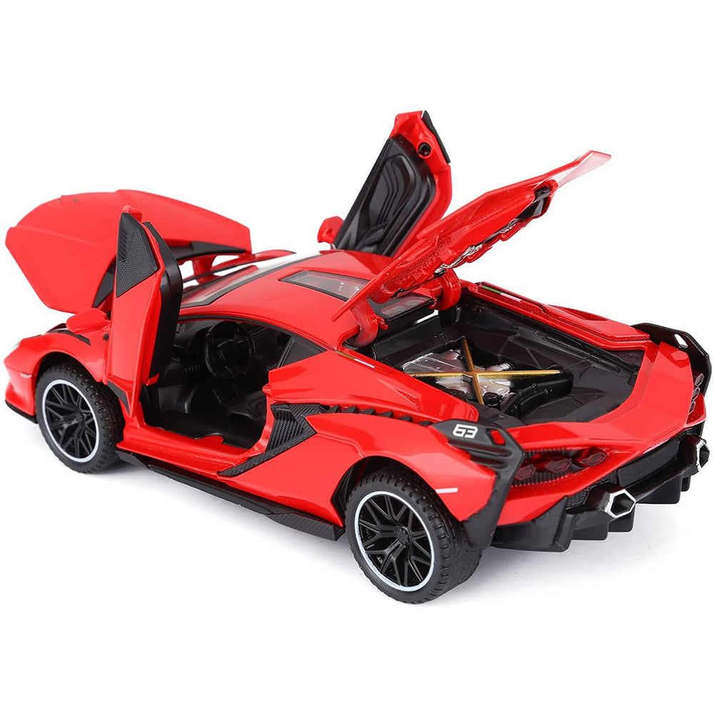 Lamborghini Sian 1:24 Die-Cast Alloy Metal Toy Car Light & Sound Multicolor (Multicolor, Pack Of1)