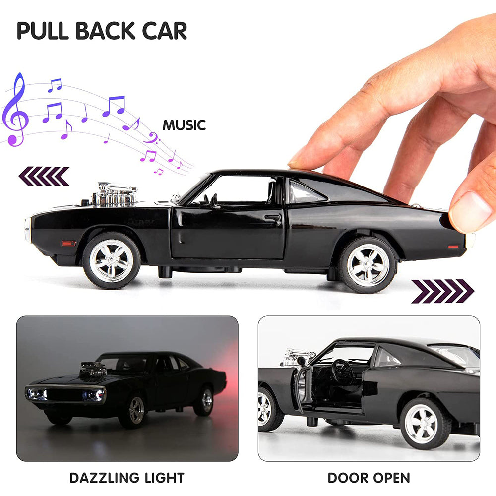 Fast and Furious FF8 1:32 DieCast Metal Toy Car (Multicolour :- Black, Blue, Red , White) [Size : 6.69in*2.36in*1.77in] ( MULTICOLOUR )