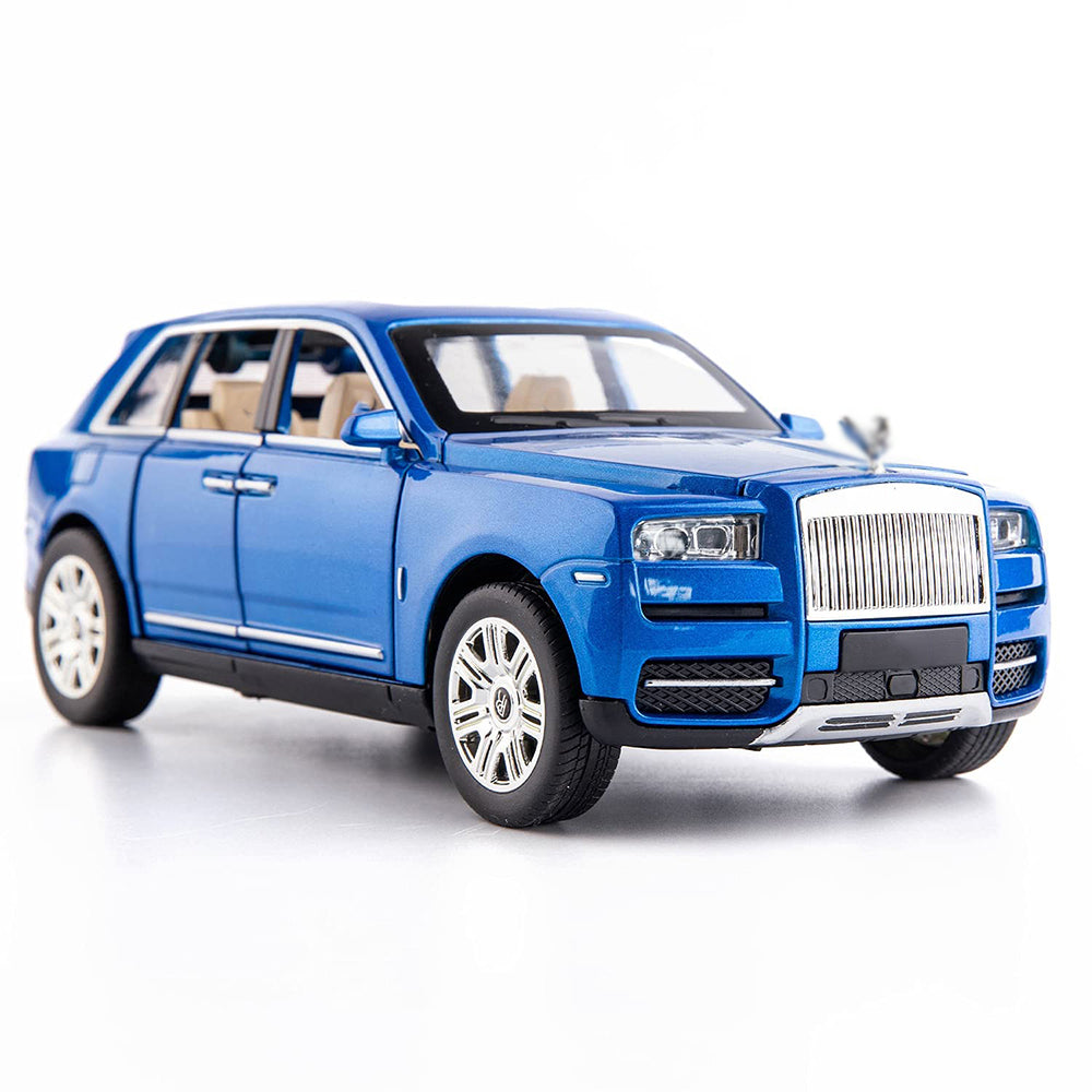 Rolls Royce Cullinan 1:24 Die Cast Metal Toy Car Light And Sound For Kids (Black, Red, Blue, Pack Of 1)