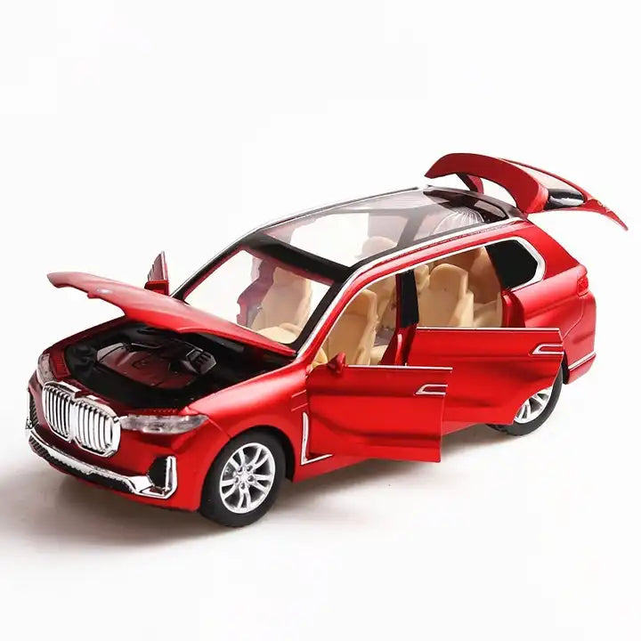 BMW X7 1:24 Die Cast Metal Toy Car Light And Sound For Kid  (Black, Red, Blue, Pack Of 1)