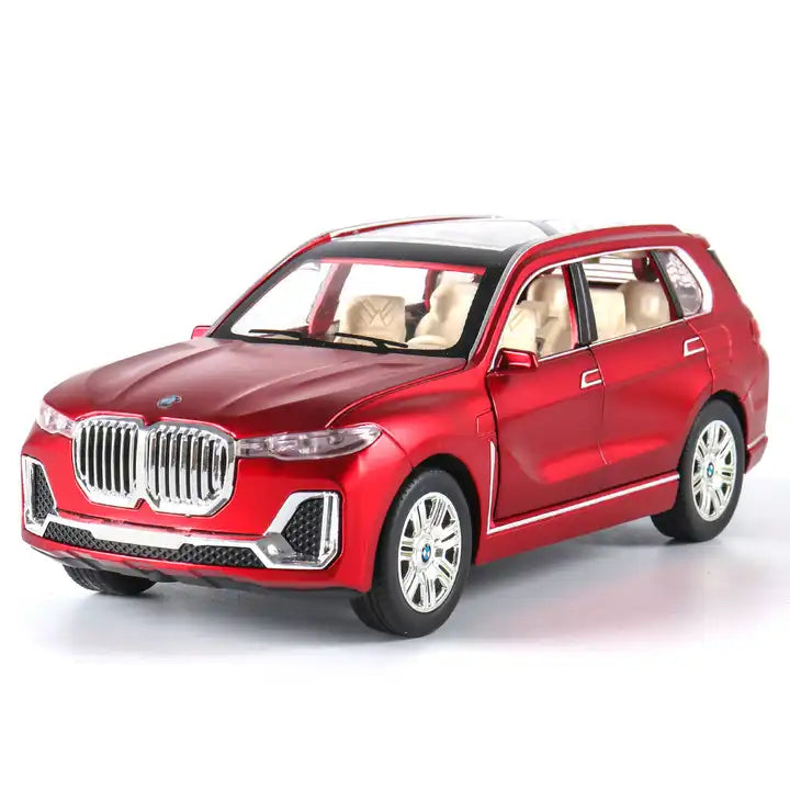 BMW X7 1:24 Die Cast Metal Toy Car Light And Sound For Kid  (Black, Red, Blue, Pack Of 1)