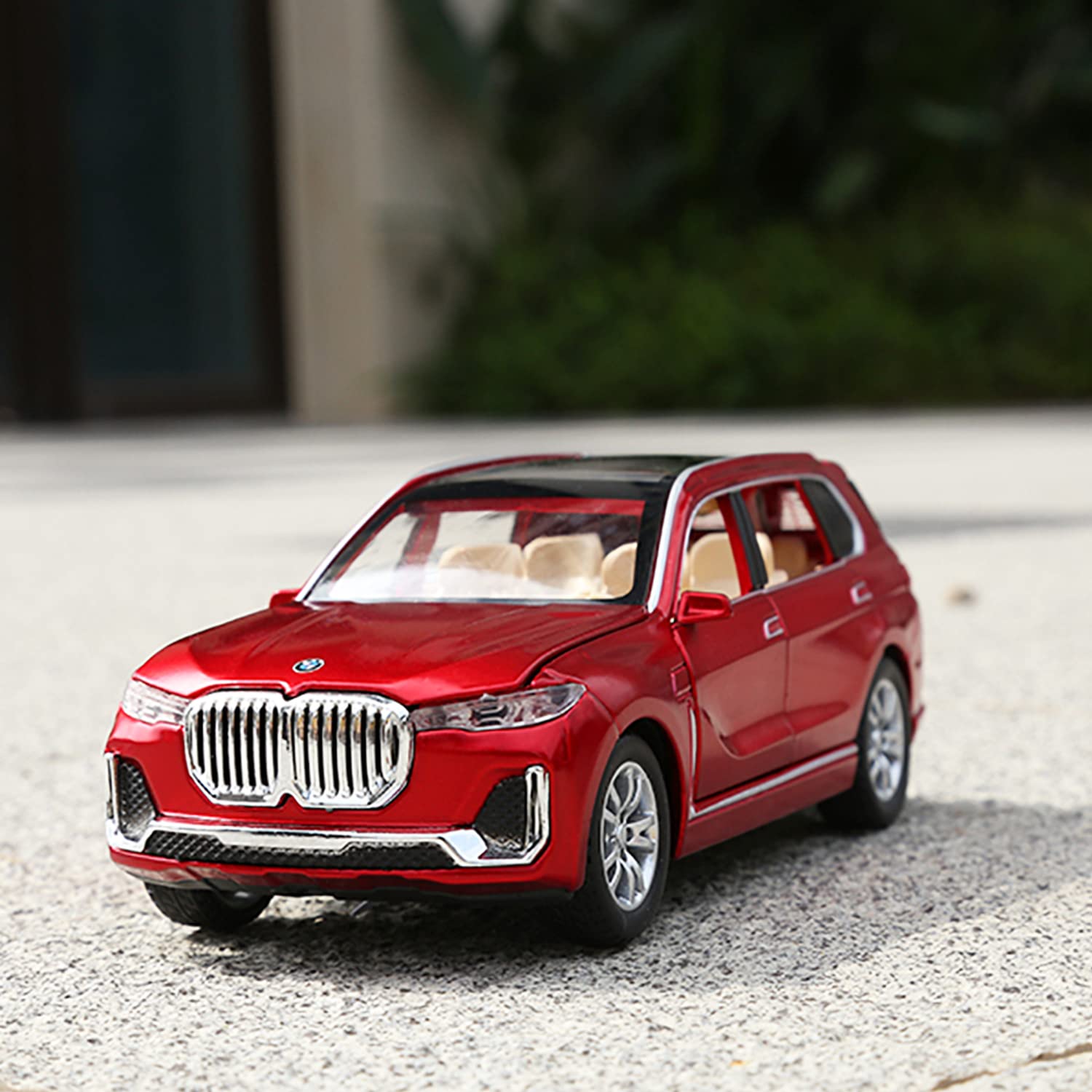 BMW X7 1:24 Die Cast Metal Toy Car Light And Sound For Kid  (Black, Red, Blue, Pack Of 1)