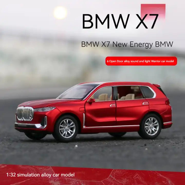 BMW X7 1:24 Die Cast Metal Toy Car Light And Sound For Kid  (Black, Red, Blue, Pack Of 1)