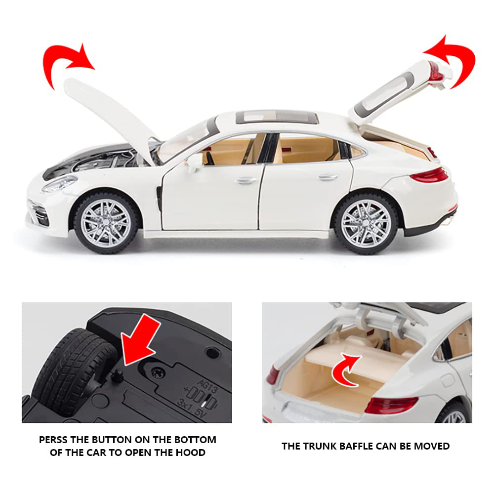 Porsche Panamera 1:24 Diecast Metal Toy Car Best Gifts For Kid Collector (Multicolor, Pack Of1)