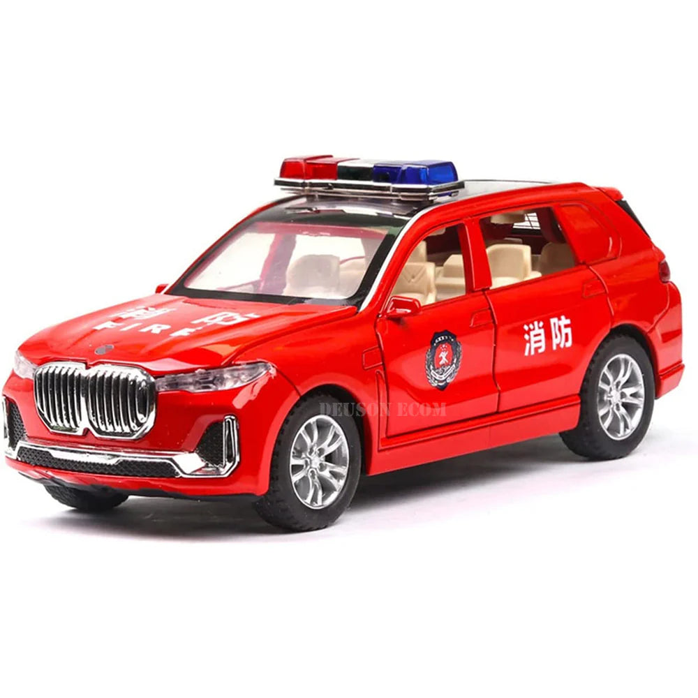 BMW Police Car 1:32 Diecast Metal Toy Car (Multicolor)