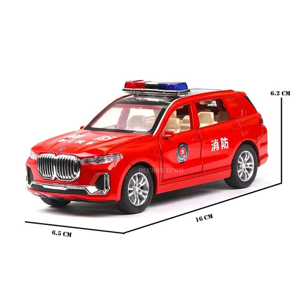 BMW Police Car 1:32 Diecast Metal Toy Car (Multicolor)