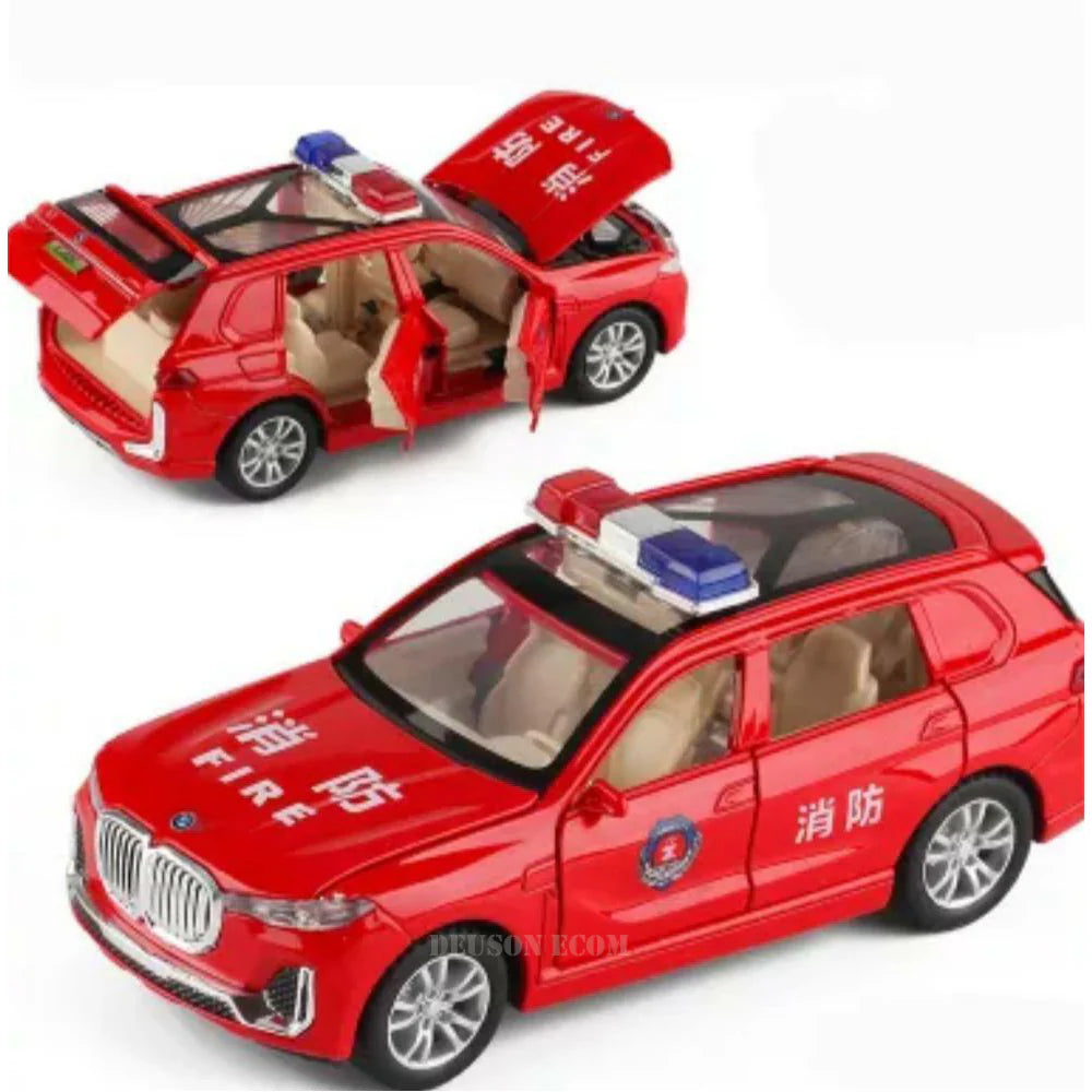 BMW Police Car 1:32 Diecast Metal Toy Car (Multicolor)