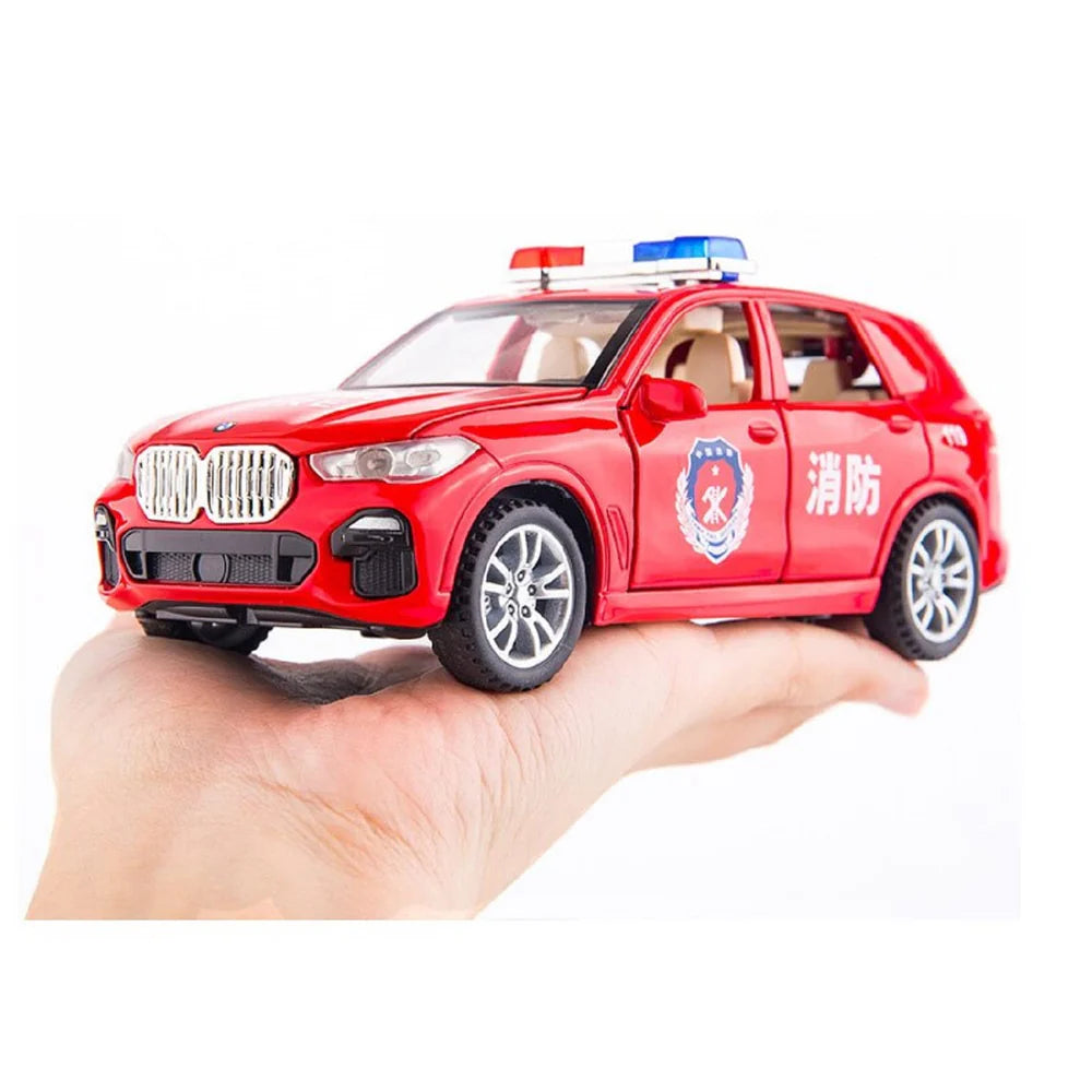 BMW Police Car 1:32 Diecast Metal Toy Car (Multicolor)