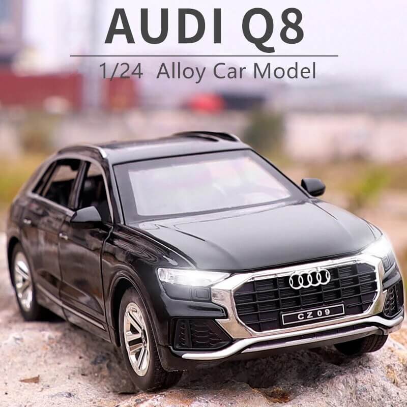 Audi Q8 1:24 Diecast Metal Toy Car Openable Doors Light Sound Multicolour (Pack Of 1)