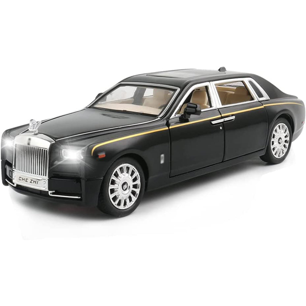 Rolls Royce Phantom 1:32 Diecast Metal Toy Car For Kid Sound And Light (Multicolour :- Black, White, Silver)