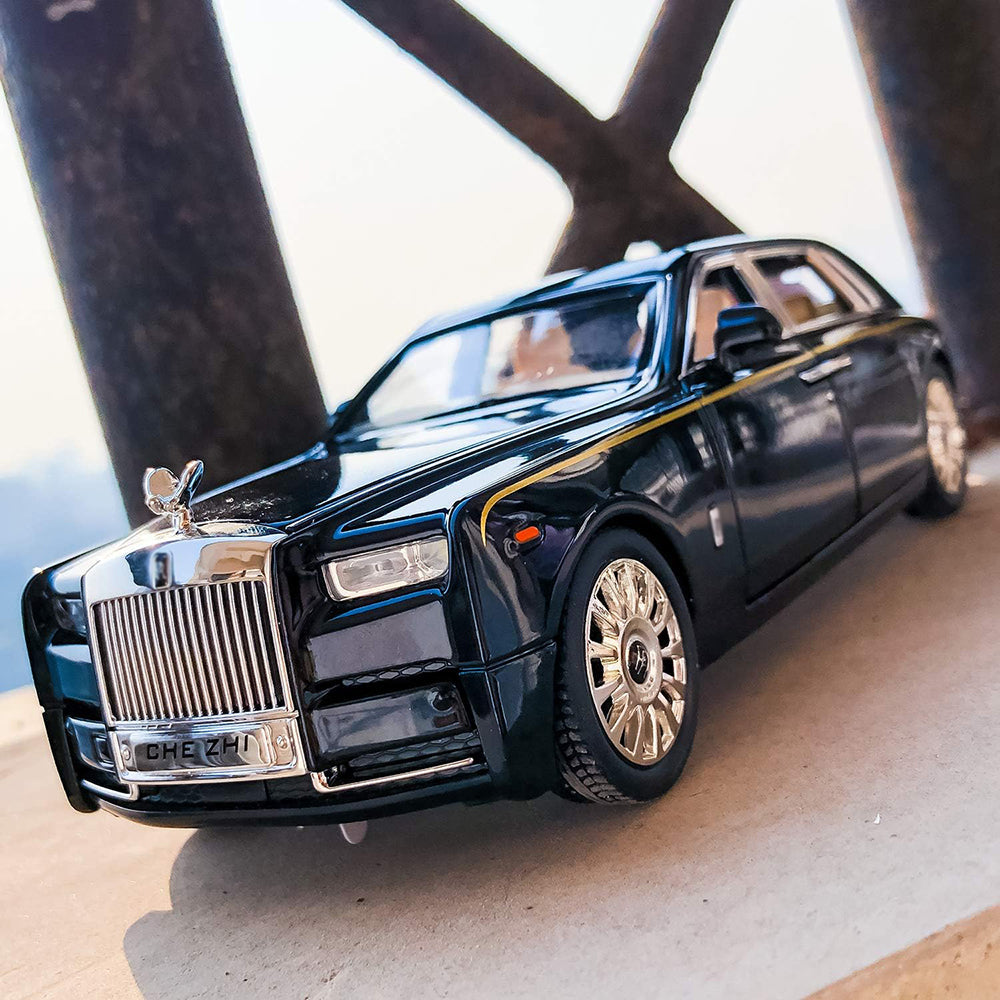 Rolls Royce Phantom 1:32 Diecast Metal Toy Car For Kid Sound And Light (Multicolour :- Black, White, Silver)