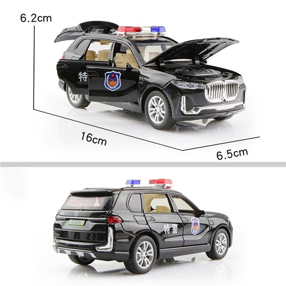 BMW Police Car 1:32 Diecast Metal Toy Car (Multicolor)