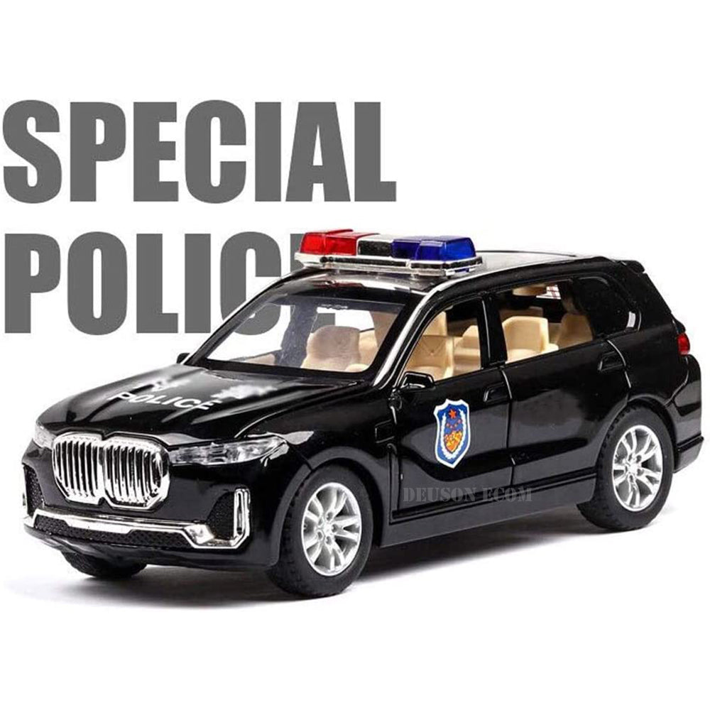 BMW Police Car 1:32 Diecast Metal Toy Car (Multicolor)