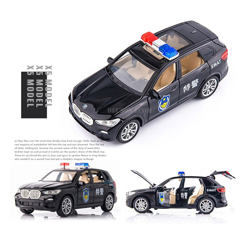 BMW Police Car 1:32 Diecast Metal Toy Car (Multicolor)