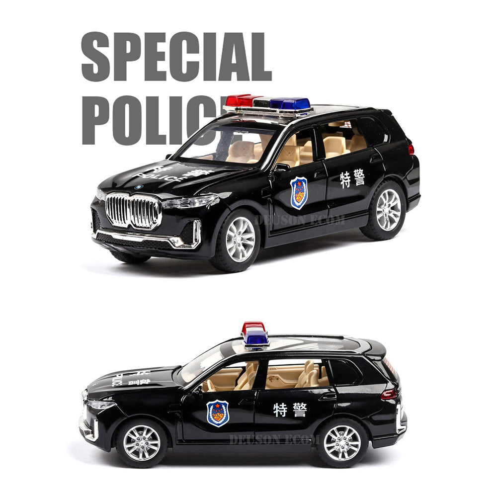 BMW Police Car 1:32 Diecast Metal Toy Car (Multicolor)