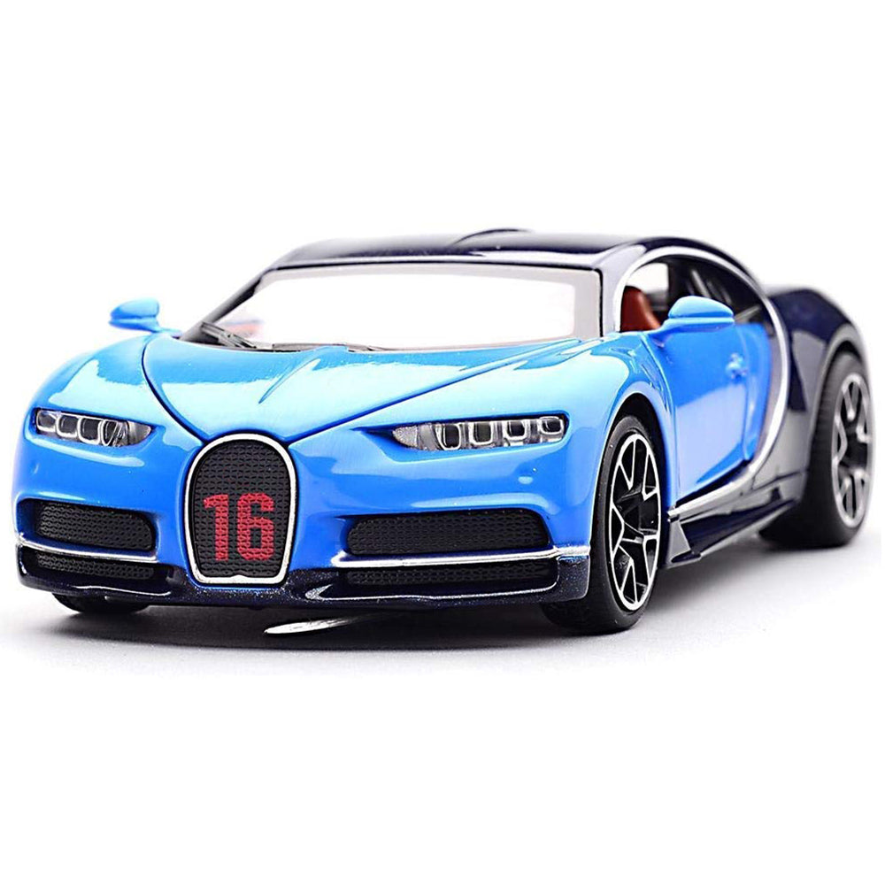 Bugatti Chiron 1:32 DieCast Alloy Metal Luxury Toy Car ( Multicolour :- Black, Blue, Red)