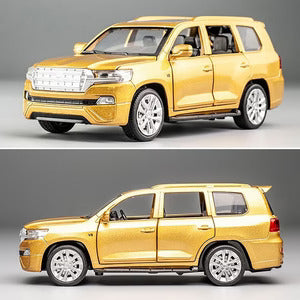 Toyota Land Cruiser Prado 1:32 Diecast Metal Car Model Toy With Music (4 Color Available 1 Color Send)