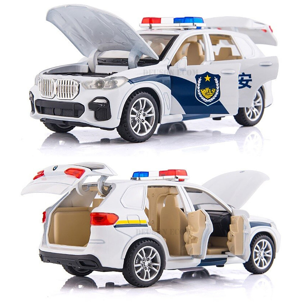 BMW Police Car 1:32 Diecast Metal Toy Car (Multicolor)