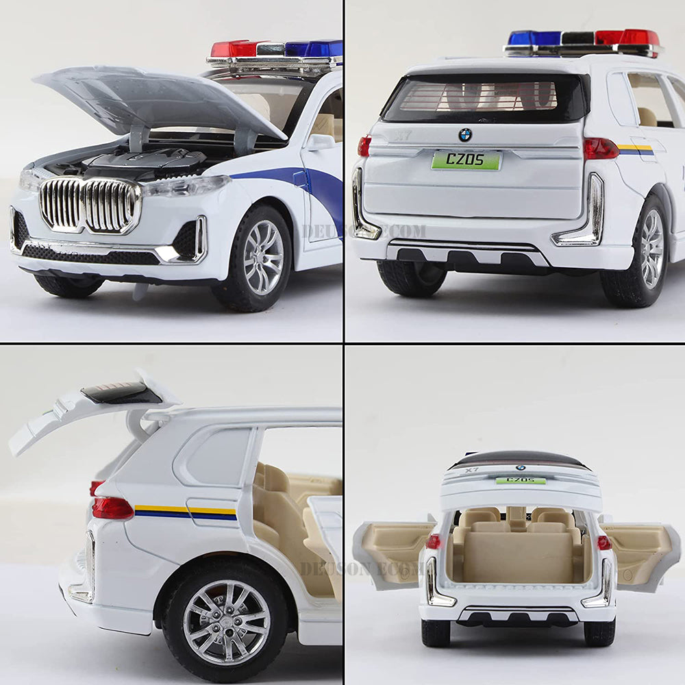 BMW Police Car 1:32 Diecast Metal Toy Car (Multicolor)