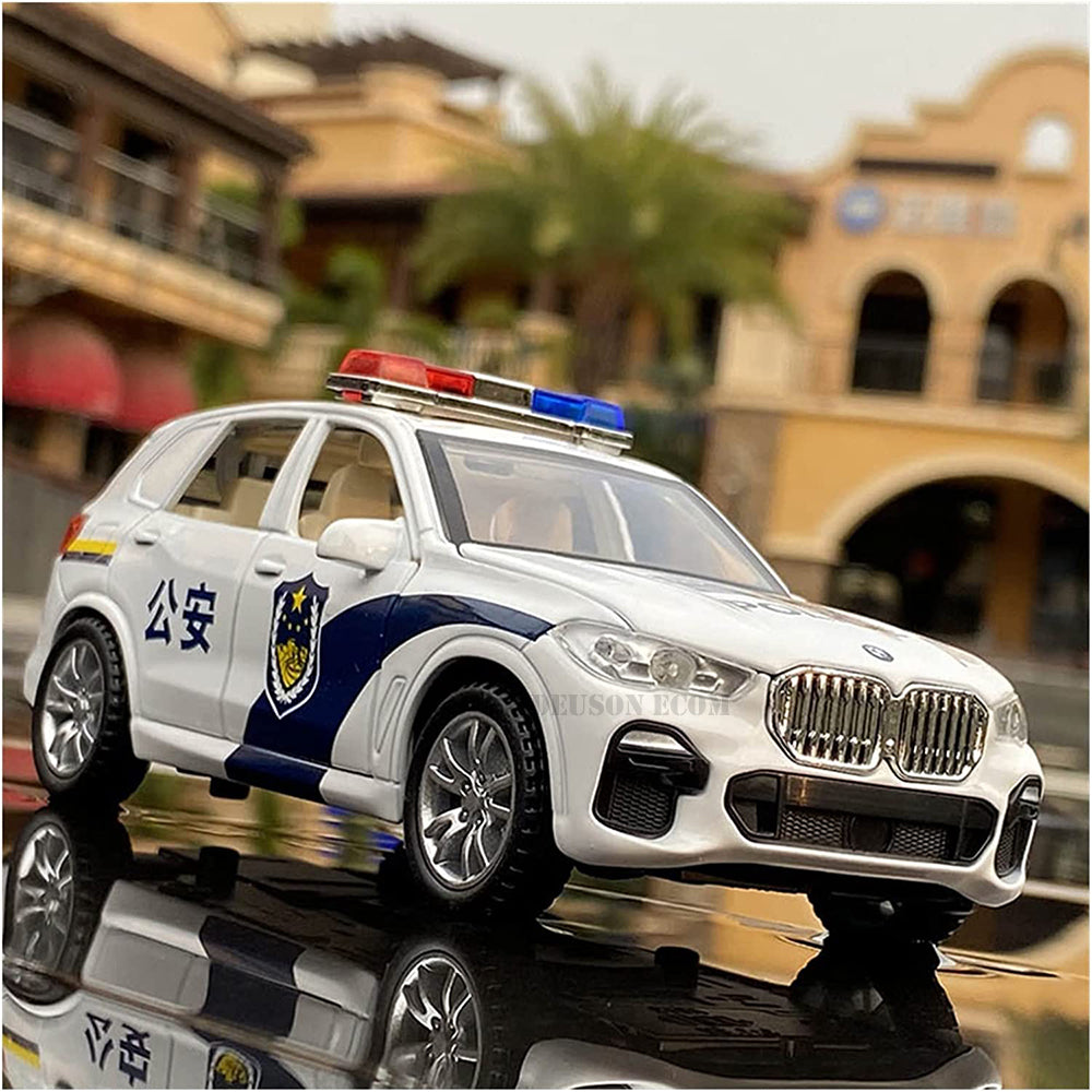 BMW Police Car 1:32 Diecast Metal Toy Car (Multicolor)