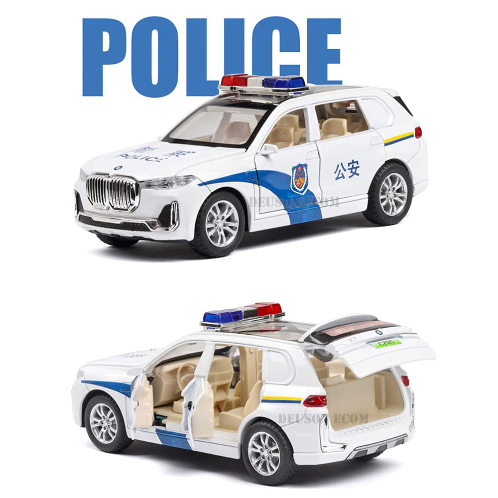 BMW Police Car 1:32 Diecast Metal Toy Car (Multicolor)